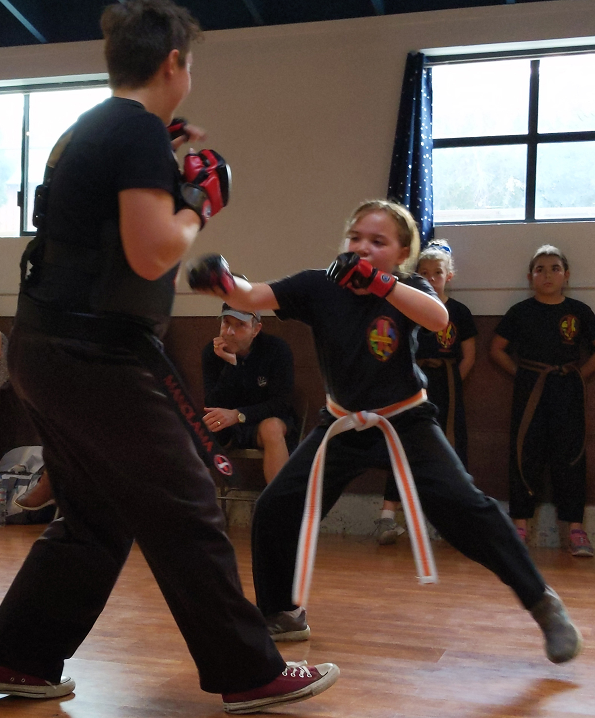 child martial artist self-defense moves